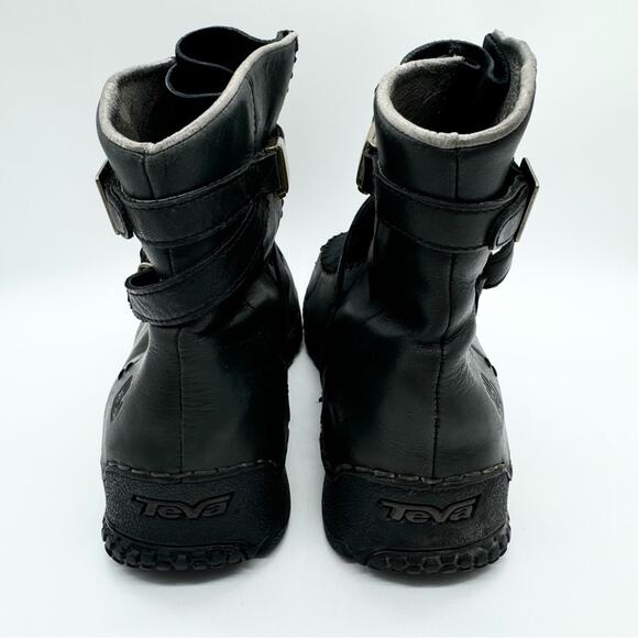 Teva Roslyn Ankle Wrap Suede & Leather Bootie Black Size 9 Outdoor Gorpcore Boho - Picture 7 of 12